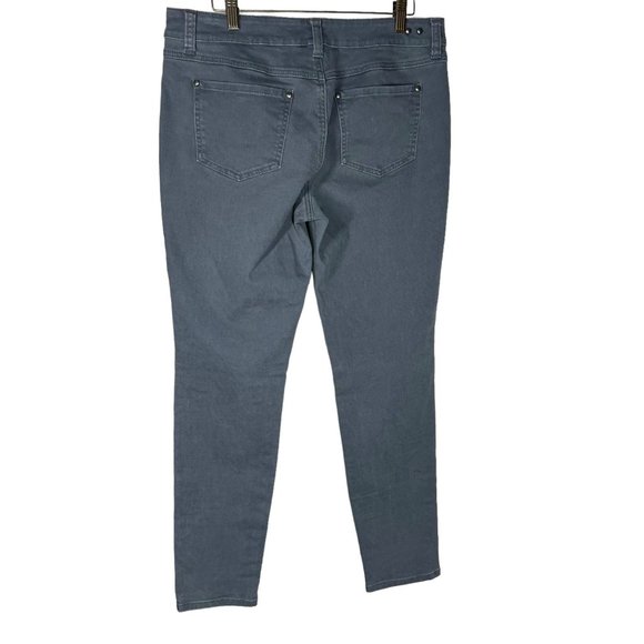 CAbi Grey Mid Rise Skinny 5 Pocket Pants 10 - Picture 2 of 10